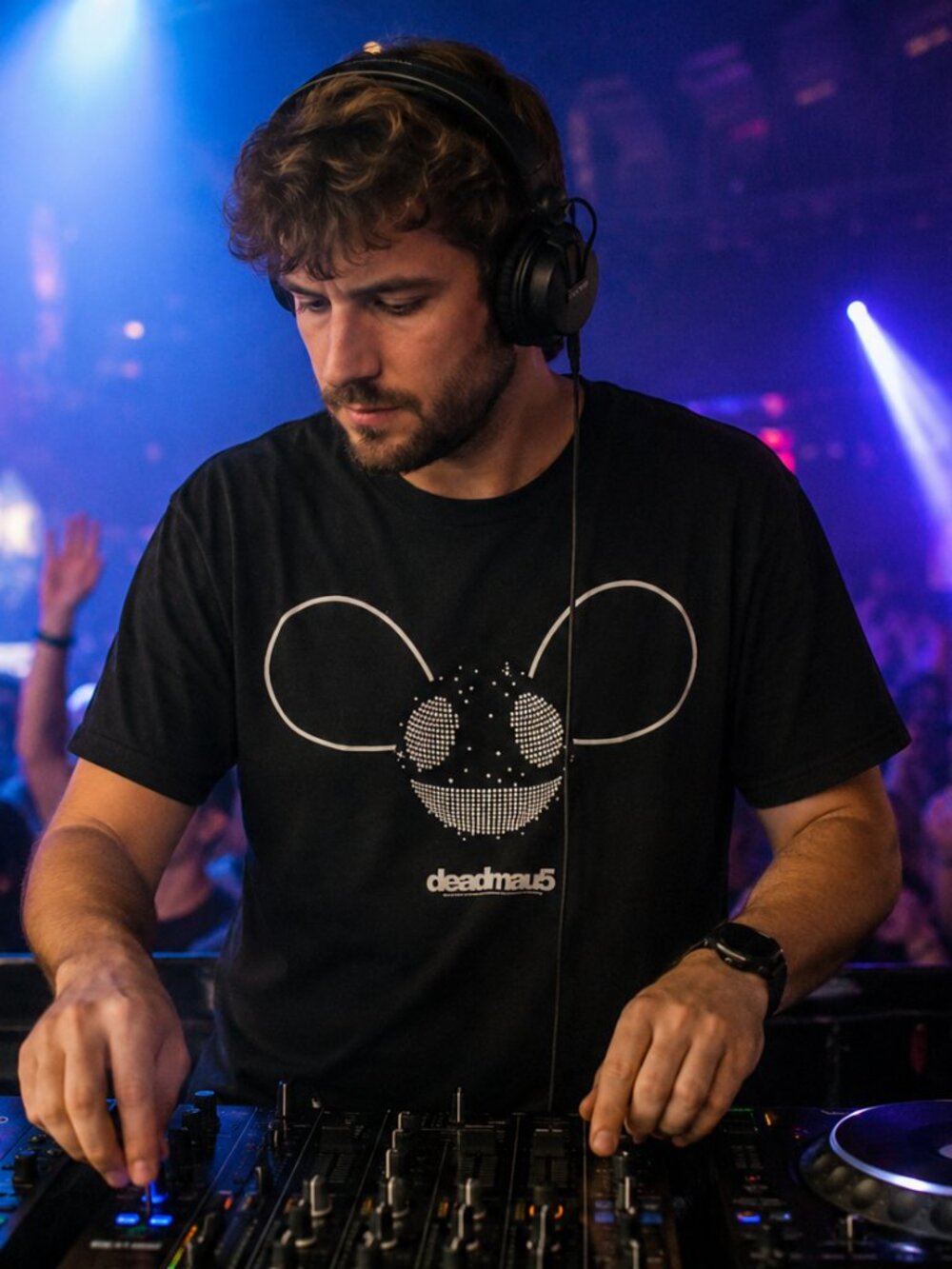 DEADMAU5 MENS BLACK TEE (XL)